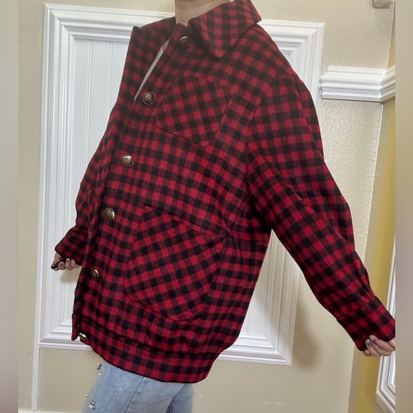 NWOT Red and Black Plaid Jacket - Picture 3 of 8
